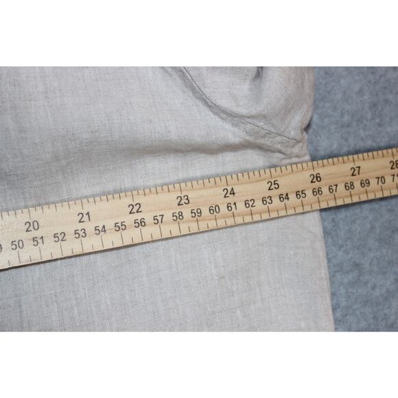 Bohio Men's XXL Shirt 100% Linen Guayabera Button Tan Short Sleeve Pockets - Picture 5 of 6